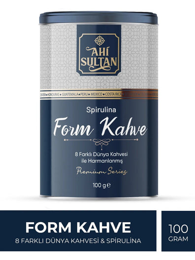 Ahi Sultan Form Coffee with 8 Types of Coffee & Spirulina – 3.5 oz (100 g)